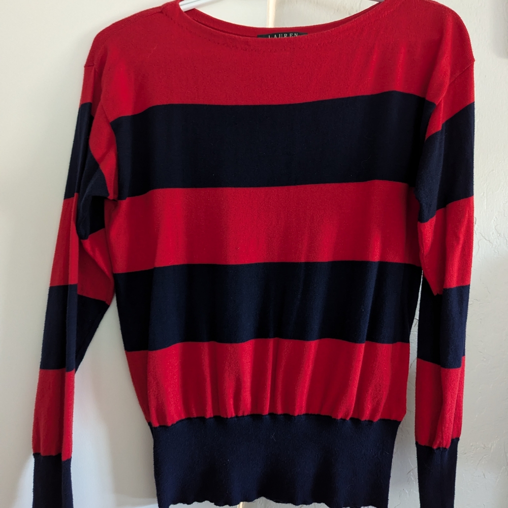 Ralph Lauren Red Knit Top